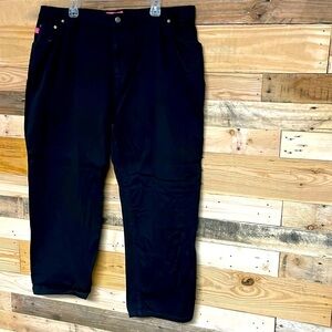 Woman Within size 24WP natural fit black straight leg pants